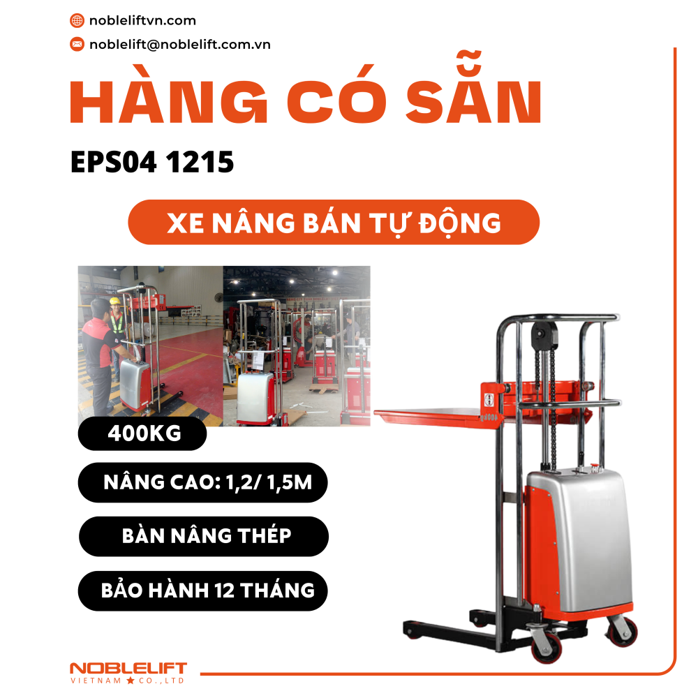 Xe nâng bán tự động 400kg EPS04 Noblelift