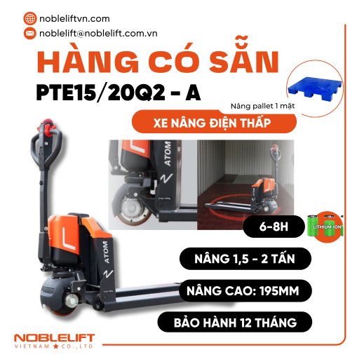  Xe Nâng Điện Thấp 1.5 – 2 Tấn ATOM2 SERIES