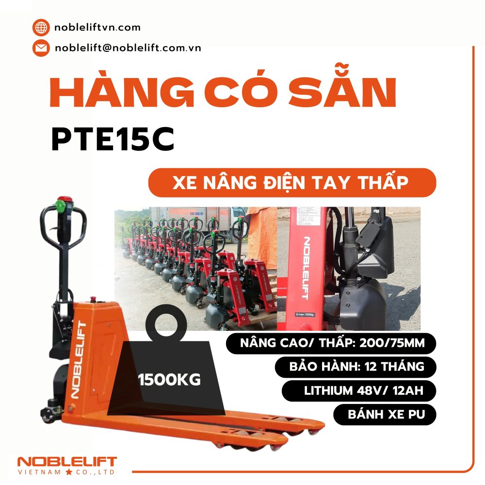 Xe Nâng Điện Thấp 1.5 Tấn PTE15C