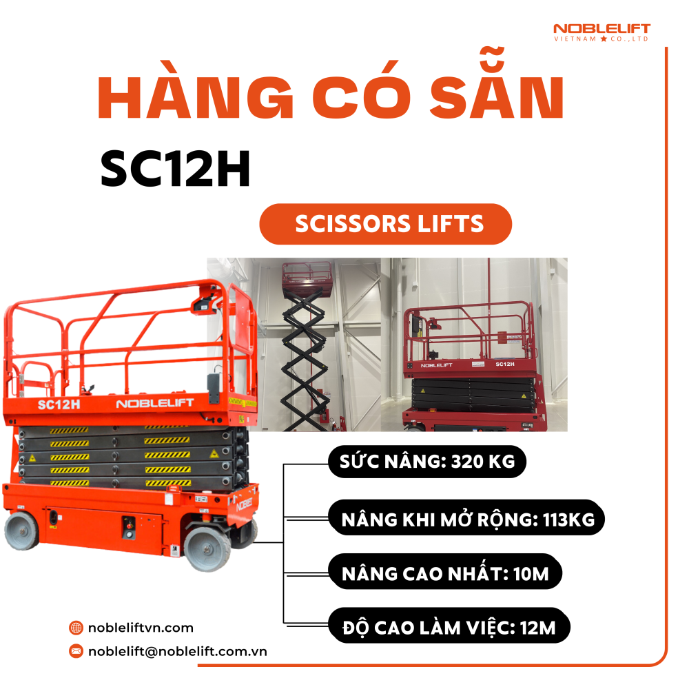 THANG NÂNG NGƯỜI TỰ HÀNH 10M | NOBLELIFT SC12H