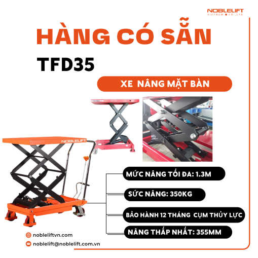  Xe Nâng Mặt Bàn 350kg NOBLELIFT TFD35