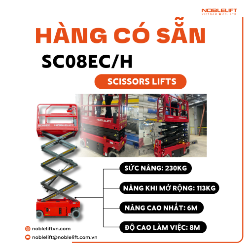 THANG NÂNG NGƯỜI TỰ HÀNH 6M | NOBLELIFT SC08EC/HC