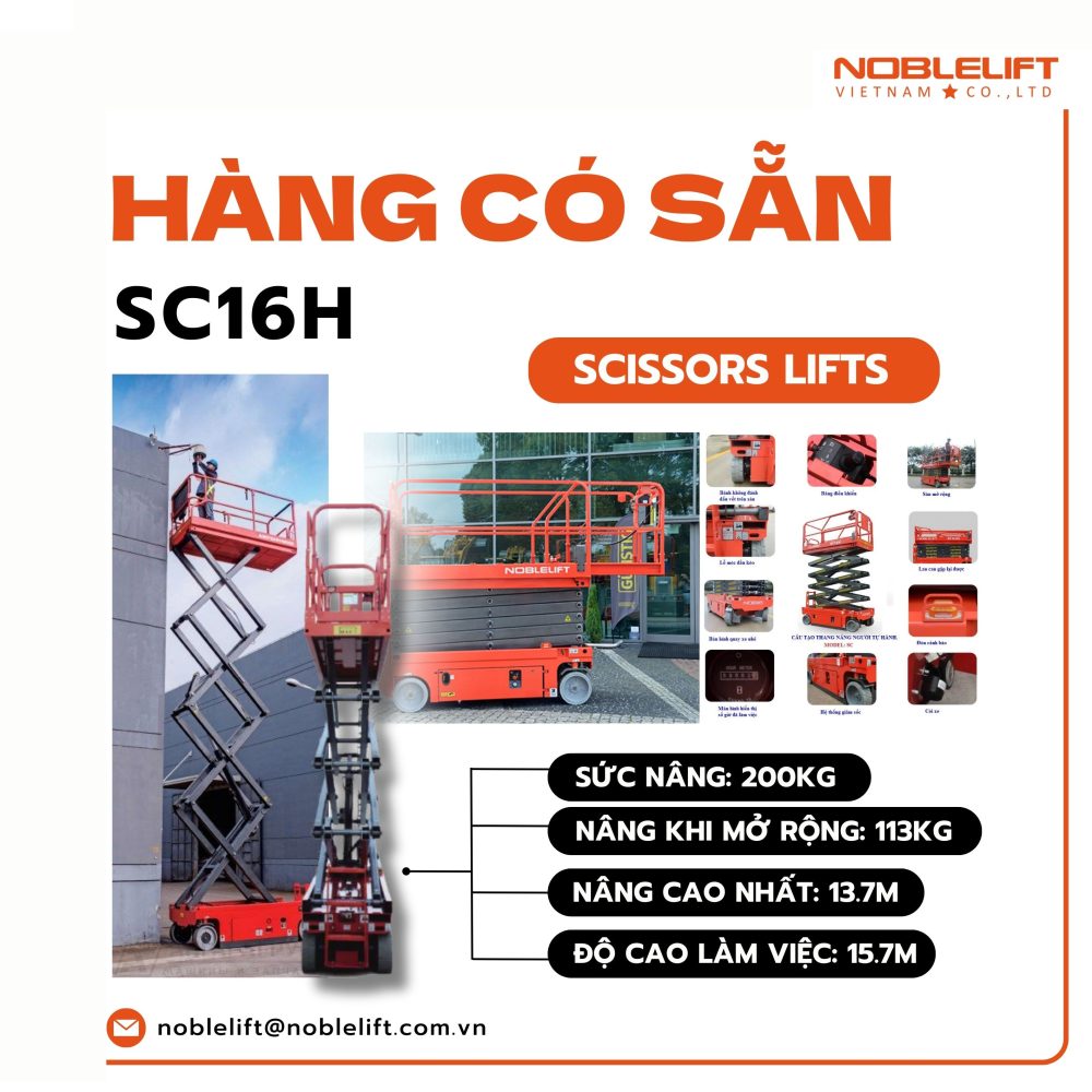 THANG NÂNG NGƯỜI 14M | NOBLELIFT SC16H