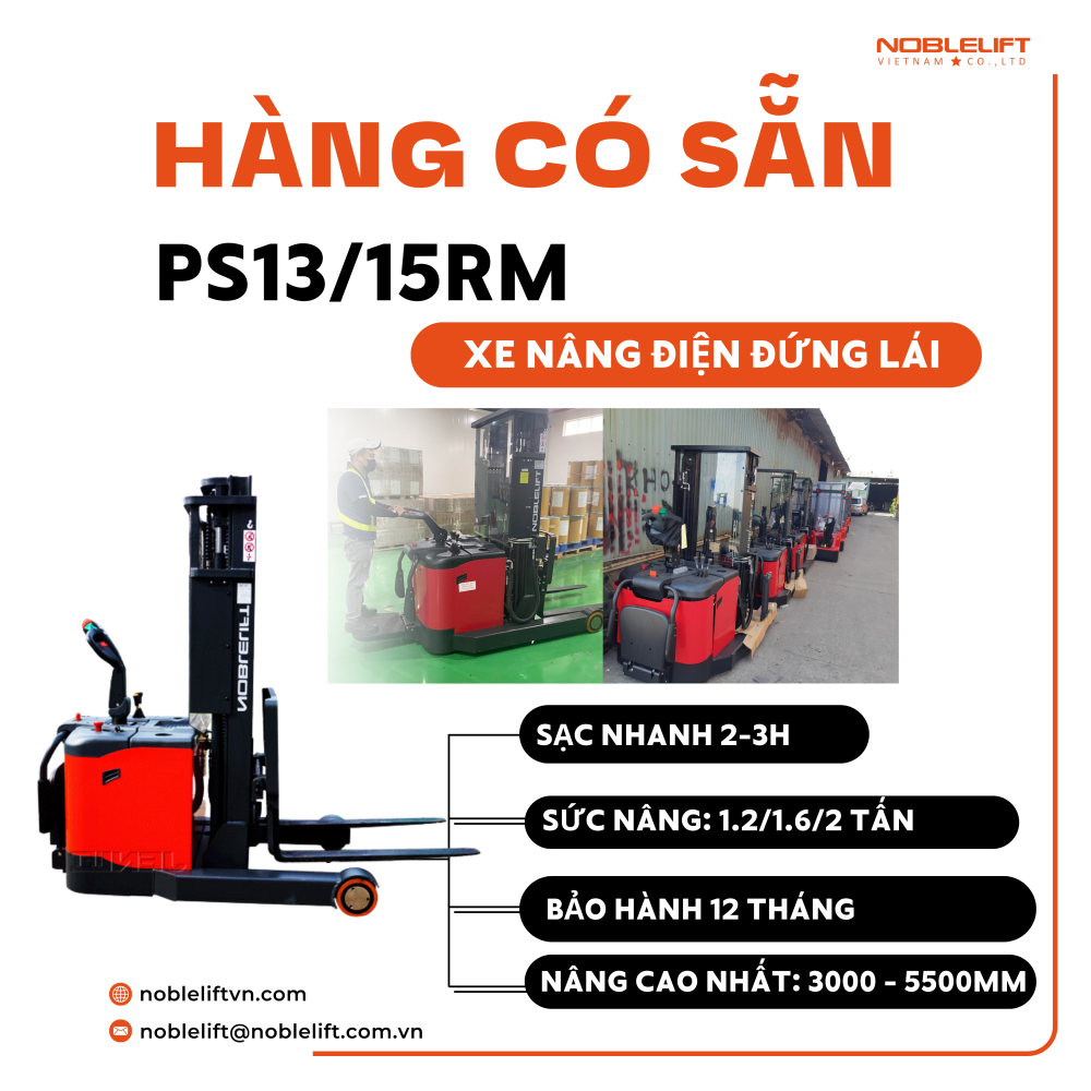 Xe Nâng Điện Đứng Lái PS13/15RM
